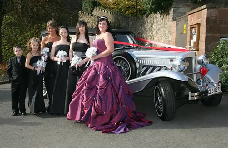 Beauford Tourer White or Silver Vintage Wedding Car Hire Service